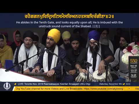 003 Toronto Nov. 2019 Saturday Evening - Bhai Bhajneet Singh Jee Delhi