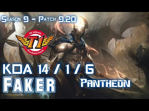 SKT T1 Faker PANTHEON vs KASSADIN Mid - Patch 9.20 EUW Ranked