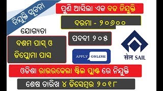ROURKELA STEEL PLANT RECRUITMENT odisha job details