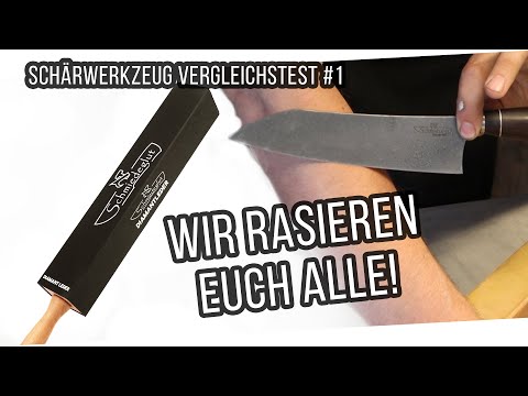 Schärfwerkzeug Vergleichs Test #1 Schmiedeglut Diamantleder
