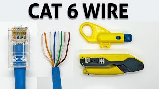 CAT 6 Wire - Ethernet Cable - Using Kleins Best Tool Yet For RJ45 Pass Thru Data Plugs - DIY