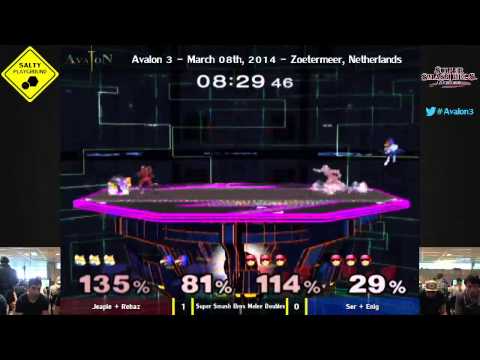 Avalon III  Jeapie + Rebaz vs Ser + Enig  Losers Bracket SSBM Doubles