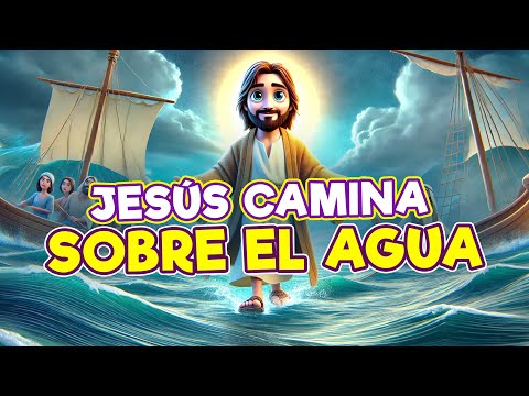 La Biblia para Niños ⭐ "JESÚS CAMINA SOBRE EL AGUA - CÓMO DEMOSTRÓ SU PODER Y LLAMÓ A PEDRO"
