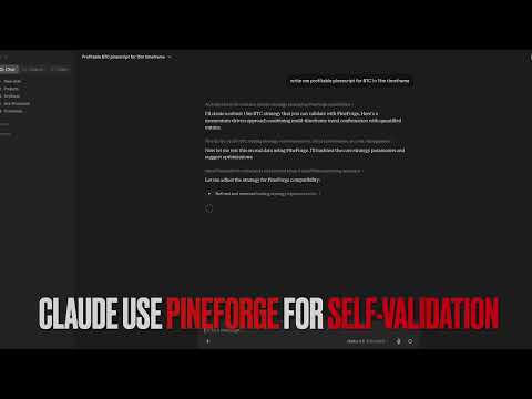 Real backtest for pineforge on Claude in 60 seconds