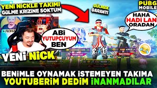 BENİMLE OYNAMAK İSTEMEYEN TAKIMA YOUTUBERİM DEDİM İNANMADILAR - PUBG MOBİLE TROL