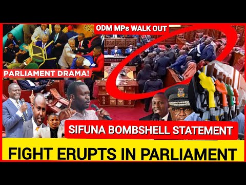 Fight erupts in parliament today! Sifuna clashes with UDA senators ahead of his Kisumu rally Sunday