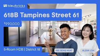 Singapore HDB | 618B Tampines St 61 | 5-Room HDB | $990,000 | bleubricks By PLB | Seng Huat & Alexa
