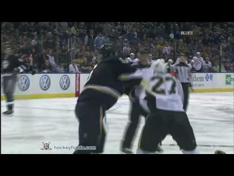Craig Adams vs B.J. Crombeen Oct 23, 2010