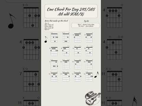 One chord per day 245/365: A6/9 (A6 add 9) #guitar #guitarlesson #guitartutorial #music #jazz
