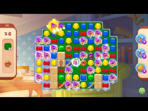 Homescapes level 56 - 17 Moves 🏡 Gameplay Walkthrough (Android, iOS) Playrix