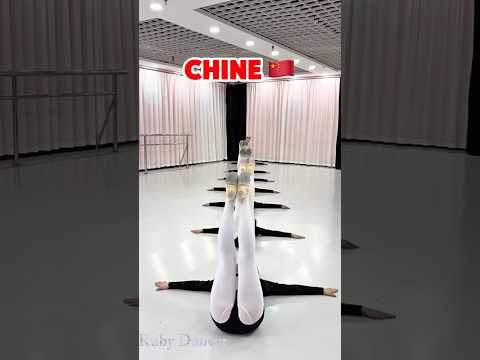 CHINE VS FRANCE - LES EXERCICES POUR LE GRAND ÉCART #shorts #gym #souplesse