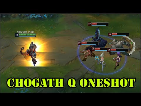 FULL AP CHO GATH Q ONE SHOT TEAM - CHO GATH GAMEPLAY