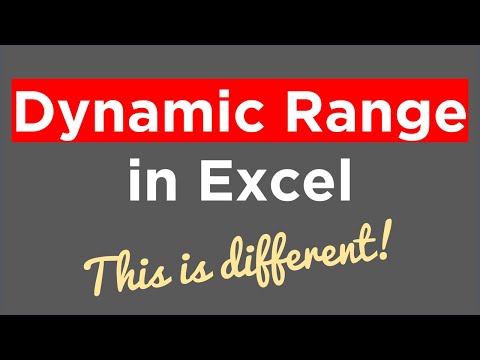 Create a Dynamic Range in Excel... this is different!