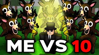 Can I Survive With 10 DEERS CHASING AFTER ME In 99 Nights In The Forest!