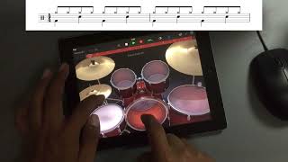 ฝึกตีกลองบนไอแพด GarageBand /Groove#1/Drumset