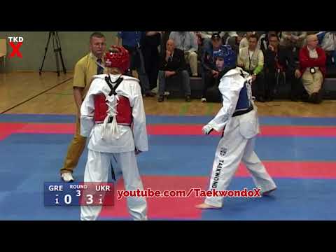 Taekwondo Euros 2006 Female Fly Weight Semi Final - Fotini Birba (GRE) v Ganna Soroka (UKR)