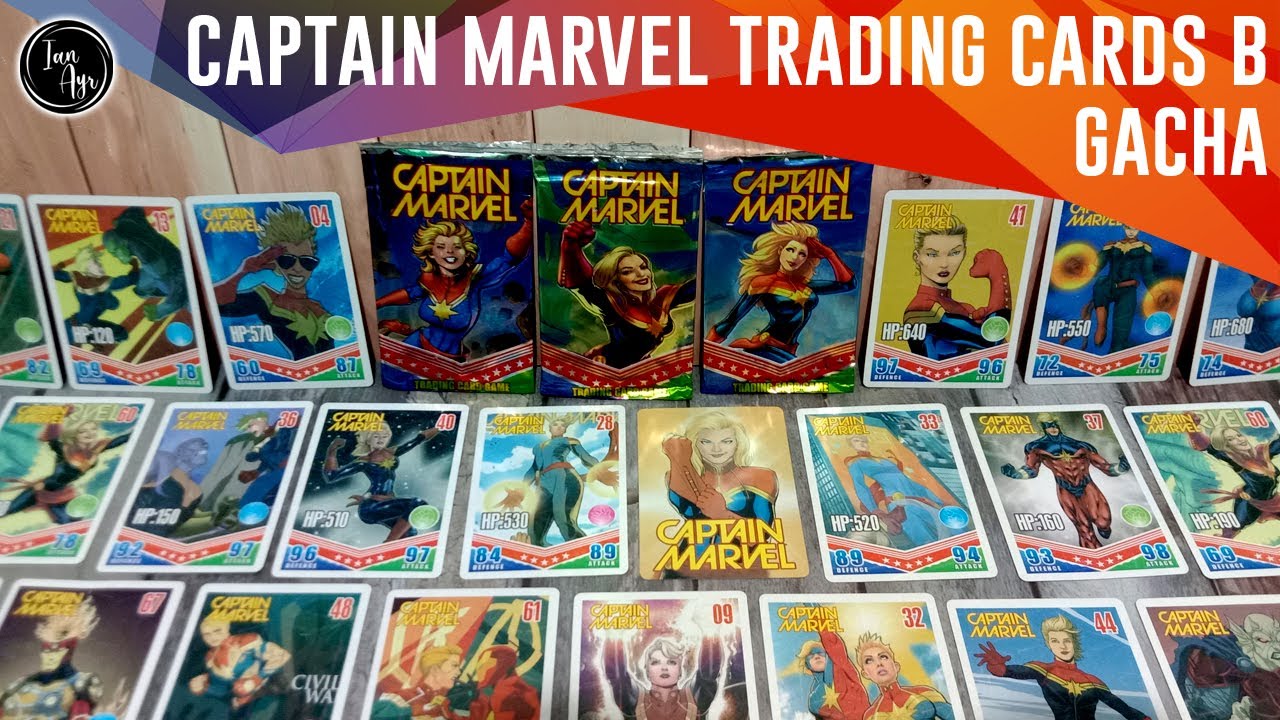 [ GACHA ] Captain Marvel Trading Card Game B - Kartu Avengers MCU Carol Danvers Brie Larson Disney