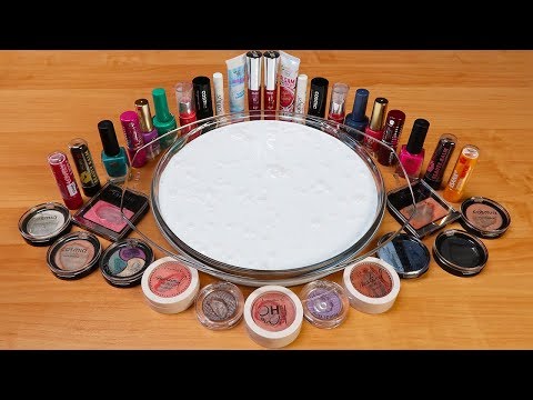 Mixing Makeup Into Glossy Slime ! Recycling My Makeup In Slime ! SATISFYING SLIME VIDEO ! Part 4 Video
