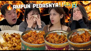 Download lagu Koreans Try Indonesian Sambal for the First Time! Can They Handle the Heat? 🌶️🔥 mp3