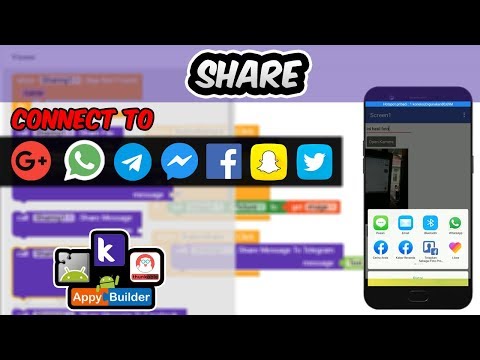 Share/Berbagi File dan Message(connect whatsapp,Telegram,Messenger,Instagram,facebook) di Kodular
