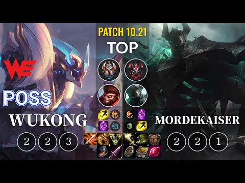 WE Poss Wukong vs Mordekaiser Top - KR Patch 10.21