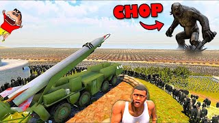 CHOP'S Biggest GIANTS vs AMAAN-T ARMY in Ultimate Battle Simulator with SHINCHAN