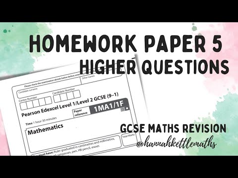 Half Past Paper - Week 5 - Higher Edexcel GCSE Maths - Maths Revision