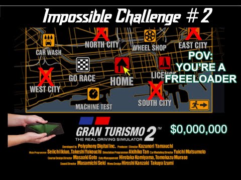 Can I beat Gran Turismo 2 WITHOUT SPENDING a single credit?! (No buying or upgrading cars allowed!)