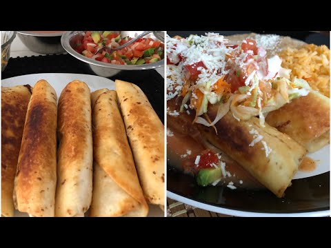/Taquitos Dorados De Pollo con Tortillas De harina