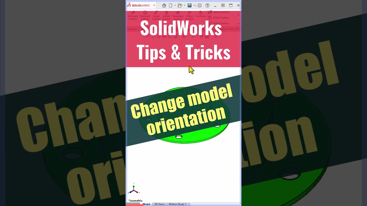 Change model orientation #solidworks  #orientation  #solidworkstutorial #solidworkstips