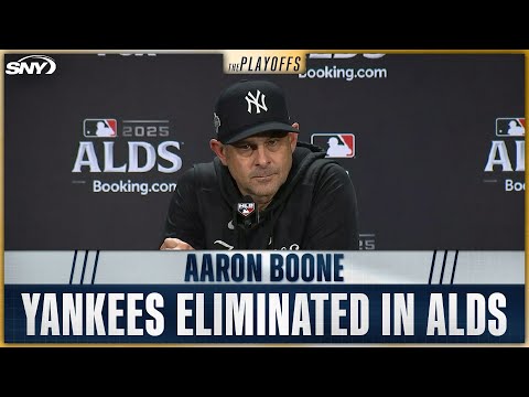 Aaron Boone reacts to Yankees ALDS elimination and future with the organization