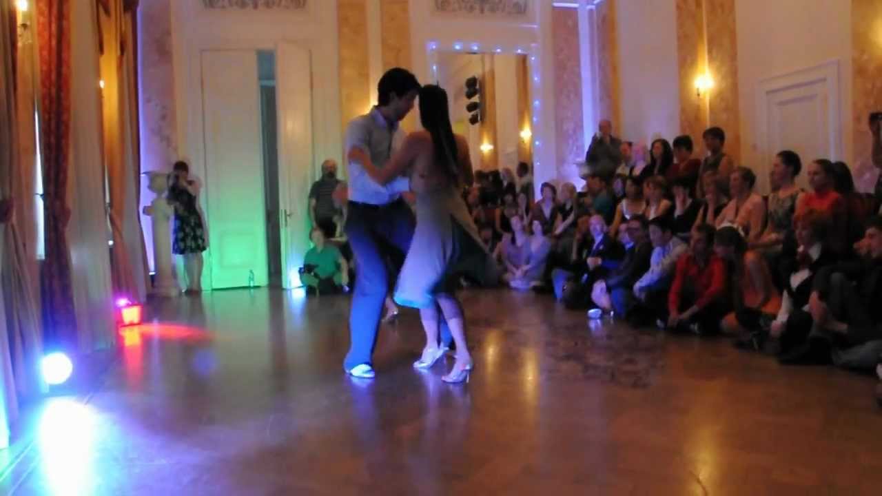 Juan Alba, Rocio Lequio,Jonny Lambert and Virginia Vasconi. Nevskaya milonga 2012.