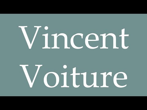 How to Pronounce ''Vincent Voiture'' Correctly in French