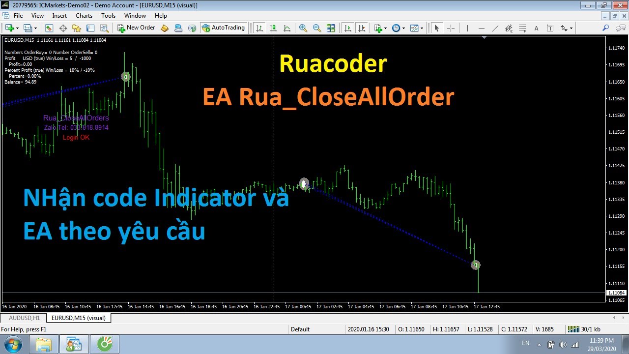 Nhận Code indicator và Bot(EA) trên MT4 và MT5 theo yêu cầu