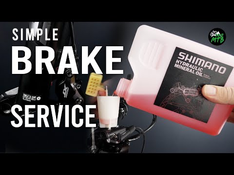 Easy, Simple Shimano BRAKE Bleed Service 🚨 Gravity BLEED, No Syringe, 2-Piston, 4-Piston