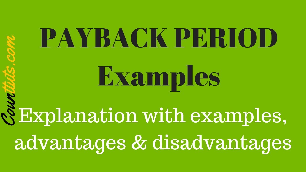 Payback Period | Explained With Examples