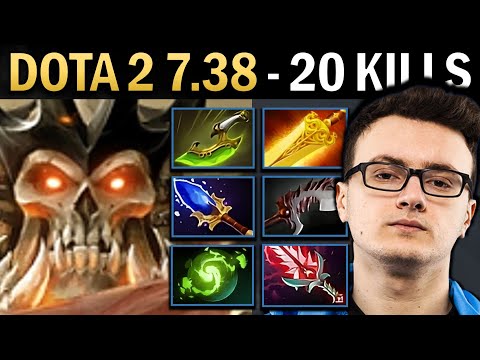Wraith King Gameplay Miracle with 20 Kills and Aghanims - Dota 2 7.38