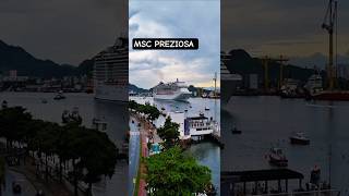 MSC PREZIOSA cruzeiro 14/01/26 navio Santos cruiseship @cruzeiros2025  #drone saindo #shorts