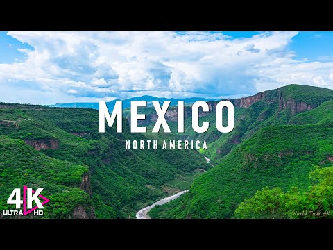 FLYING OVER MEXICO (4K UHD) - Amazing Beautiful Nature Scenery With Relaxing Music For Stress Relief