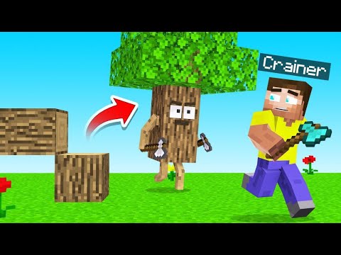 CUT TREES = SPAWN TREE MONSTER In MINECRAFT!
