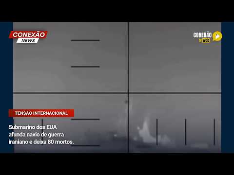 Vídeo: Submarino dos EUA afunda navio de guerra iraniano e deixa 80 mortos.
