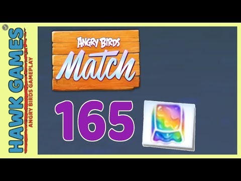 Angry Birds Match ⭐ Level 165 Hard - Walkthrough, No Boosters