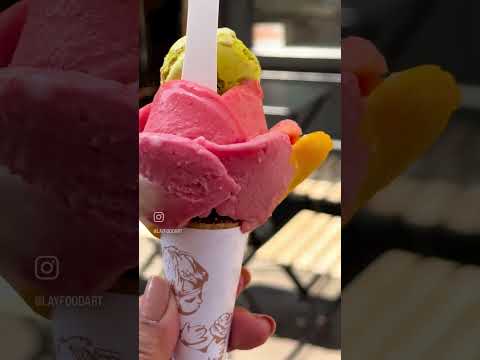 Gelato de Pétalas de Rosa da Amorino #shorts
