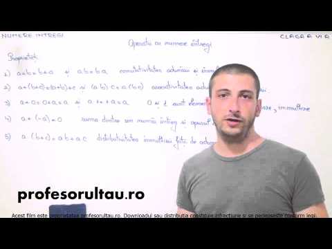 operatii cu numere intregi - proprietati - profesorultau.ro