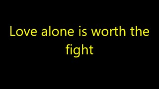 Love Alone is Worth the Fight | Switchfoot  | Lyrics