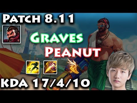 KZ Peanut Graves Vs Camille patch 8.11 KDA 17/4/10