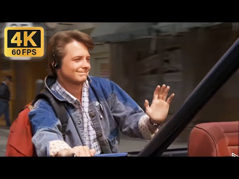 Back To The Future | Skateboard scene McFly Late For School 4k 60fps