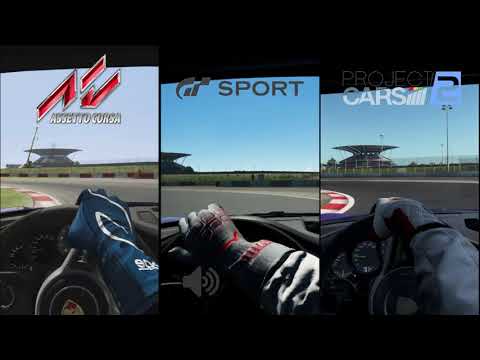 Assetto Corsa vs. Gran Turismo Sport vs. Project Cars 2 (Graphics and Sound Comparison)