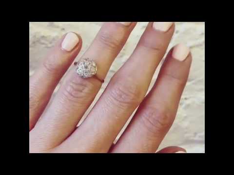 Edwardian Peony Cluster Ring