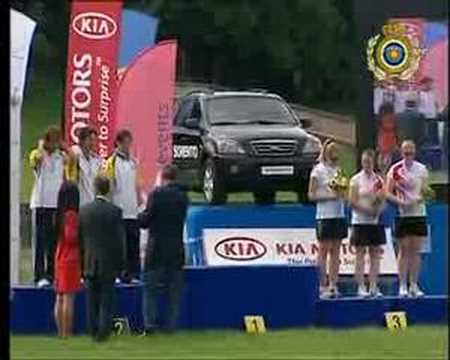 Recurve women's team podium | Leipzig 2007 World Archery Championships